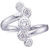 1/2 CT TW Right Hand Diamond Ring