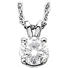 Moissanite Solitaire Necklace
