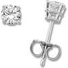 Moissanite Stud Earrings in 14kt White Gold