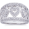1/2 CT TW 14kt White Gold Diamond Fashion Ring