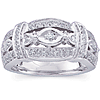 1/4 CT TW 14kt White Gold Diamond Fashion Ring