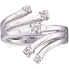 1/4 CT TW 14kt  White Gold Right Hand Diamond Ring