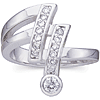 1/3 CT TW 14kt  White Gold Right Hand Diamond Ring