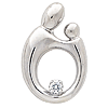 14k Mother & Child Pendant 20.75x13.75mm