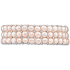 Natural Peach Pearl and Sterling Silver Bracelet