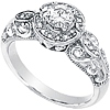 1/2 CT TW Moissanite Paola Ring
