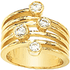 5/8 CT TW Moissanite Bamboo Ring