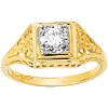 1/6 CT TW Moissanite Filigree Ring