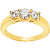 1 CT TW Moissanite 3-Stone Ring