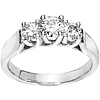 1 CT TW Moissanite 3-Stone Ring