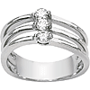 3/10 CT TW Moissanite 3-Stone Ring