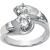 1/2 CT TW Moissanite 3-Stone Ring
