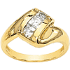7/8 CT TW Moissanite 3-Stone Ring