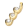 1/3 CT TW Moissanite 3-Stone Pendant