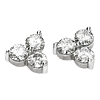 1.5 CT TW Moissanite 3 Stone Earrings