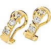1 CT TW Moissanite 3 Stone Earrings
