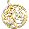 1/6 CT Diamond Floral Pendant