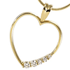1/5 CT TW Journey Diamond Heart Pendant