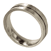 6mm Titanium Band Stone Finish with Groove