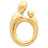 14k Mother and Child Hollow Back Pendant