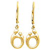 14k Mother and Child Leverback Earrings