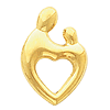 14k Mother and Child Hollow Pendant