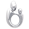 14k Large Mother and Child Family Pendant