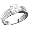 1.00 CT TW 18k Gold Moissanite Ring