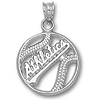 Oakland Athletics 5/8in Sterling Silver Baseball Pendant