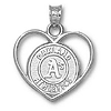 Oakland Athletics 3/4in Sterling Silver Heart Pendant