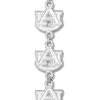 Auburn Tigers 7.5in Sterling Silver Logo Bracelet