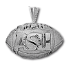 Arizona State 1/2in Sterling Silver Football Pendant