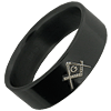 8mm Black Zirconium Masonic Ring