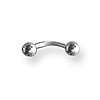 Externally ThreadedStainless Steel Curved Barbell 16 Guage 1/4in Long
