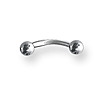 Externally Threaded Stainless Steel Curved Barbell 18 Guage 5/16in Long