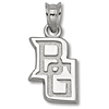 Bowling Green State Falcons 1/2in Sterling Silver BG Pendant