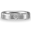 Benchmark .06 CT Diamond Platinum Band 4mm