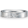 Benchmark .06 CT Diamond Platinum Band 4mm