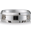 Benchmark 8mm Platinum Milgrain Band with Beveled Edges
