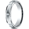 Benchmark 4mm Satin Platinum Band with Polished Grooves