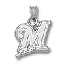 Milwaukee Brewers 9/16in Sterling Silver Logo Pendant