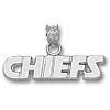 Kansas City Chiefs 1/4in Sterling Silver Team Pendant
