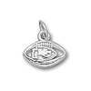 Kansas City Chiefs 1/4in Sterling Silver Football Pendant