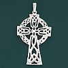 Sterling Silver Claddagh Cross 43x27mm