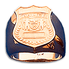 Police 10kt Gold Badge Ring