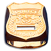 Police 10kt Gold Badge Ring