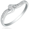 Solid and Fancy 11 Diamond Promise Ring 10k White Gold
