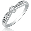 Mini Diamond Engagement Ring in 10k White Gold