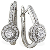 2/5ct Diamond Hoop Earrings - 14k White Gold