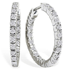 1/2ct Inside Out Diamond Hoop Earrings - 14k White Gold